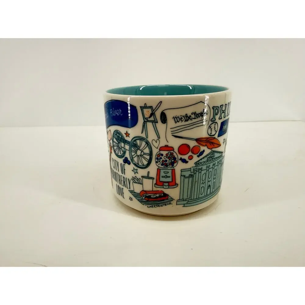 Starbucks Philadelphia Been There Series Coffee Mug Liberty Bell Travel 14 Oz